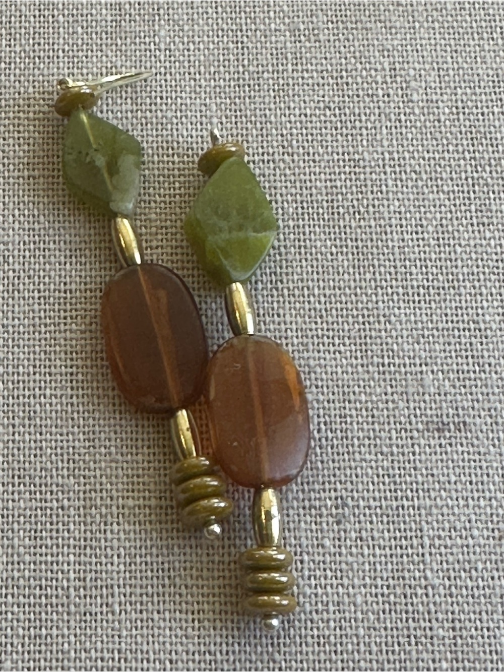 32 inch Jade and Brass Necklace NWOT - Picture 7 of 8